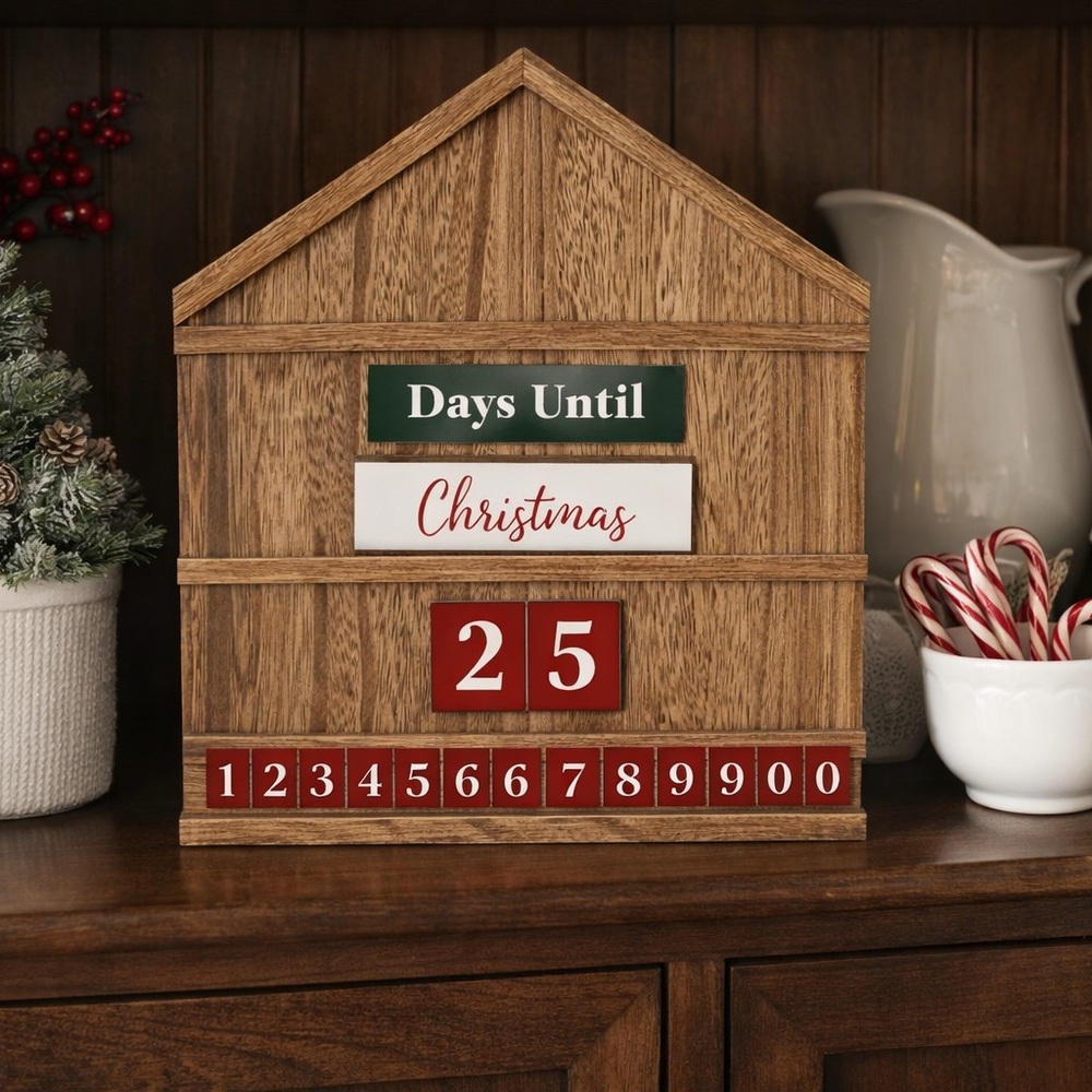 Interchangeable Christmas Countdown House Sign | Days Until Decor